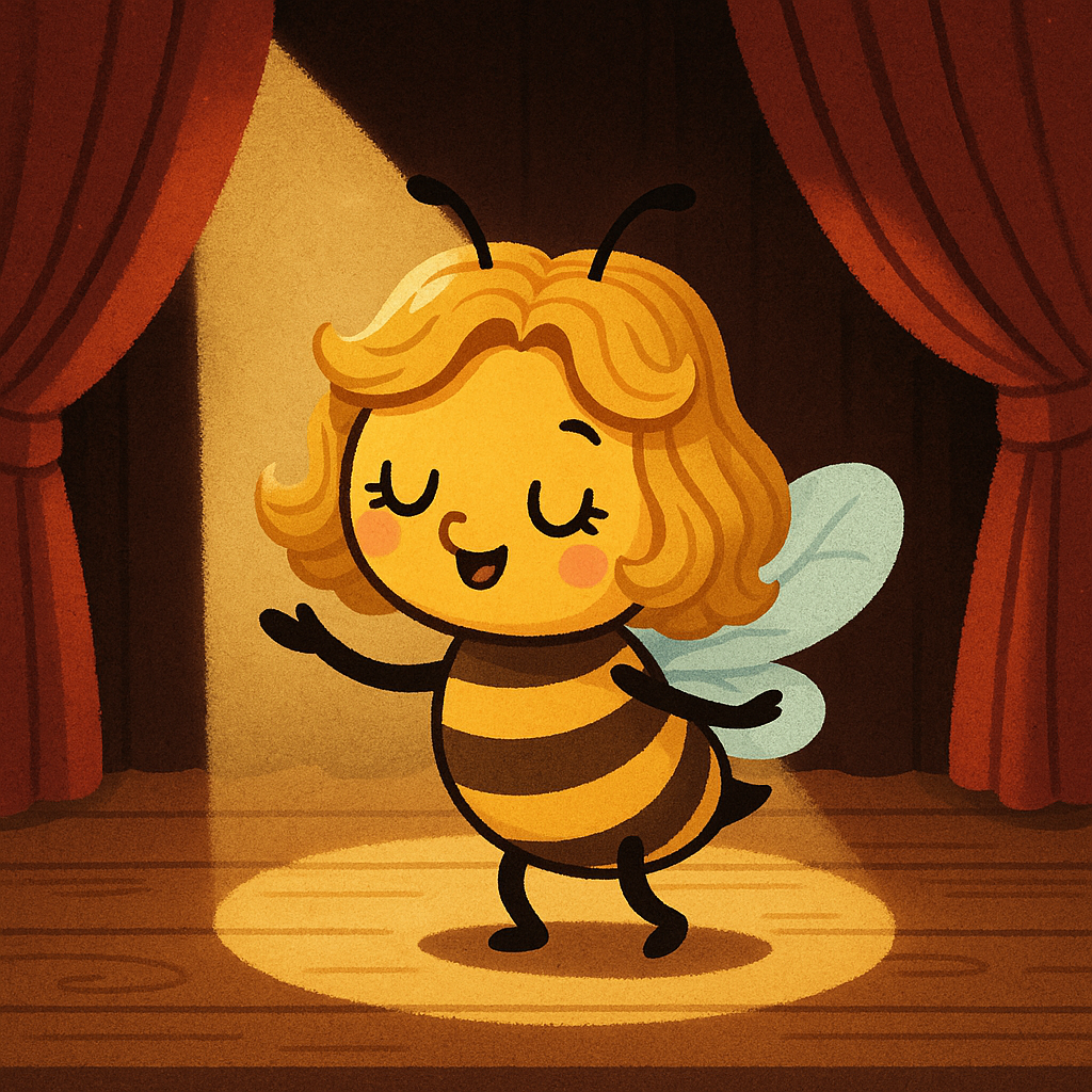 Wasp&#39;s mascot, &quot;Da Boi&quot;, with a wig, on a stage, with a spotlight