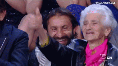 Old lady giving a thumbs up